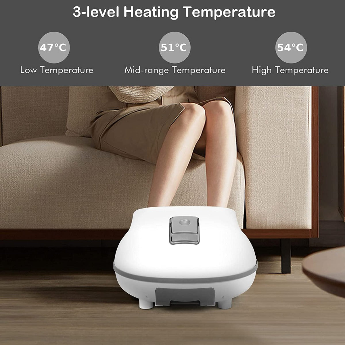 Electric Steam Foot Spa with Massager-Grey