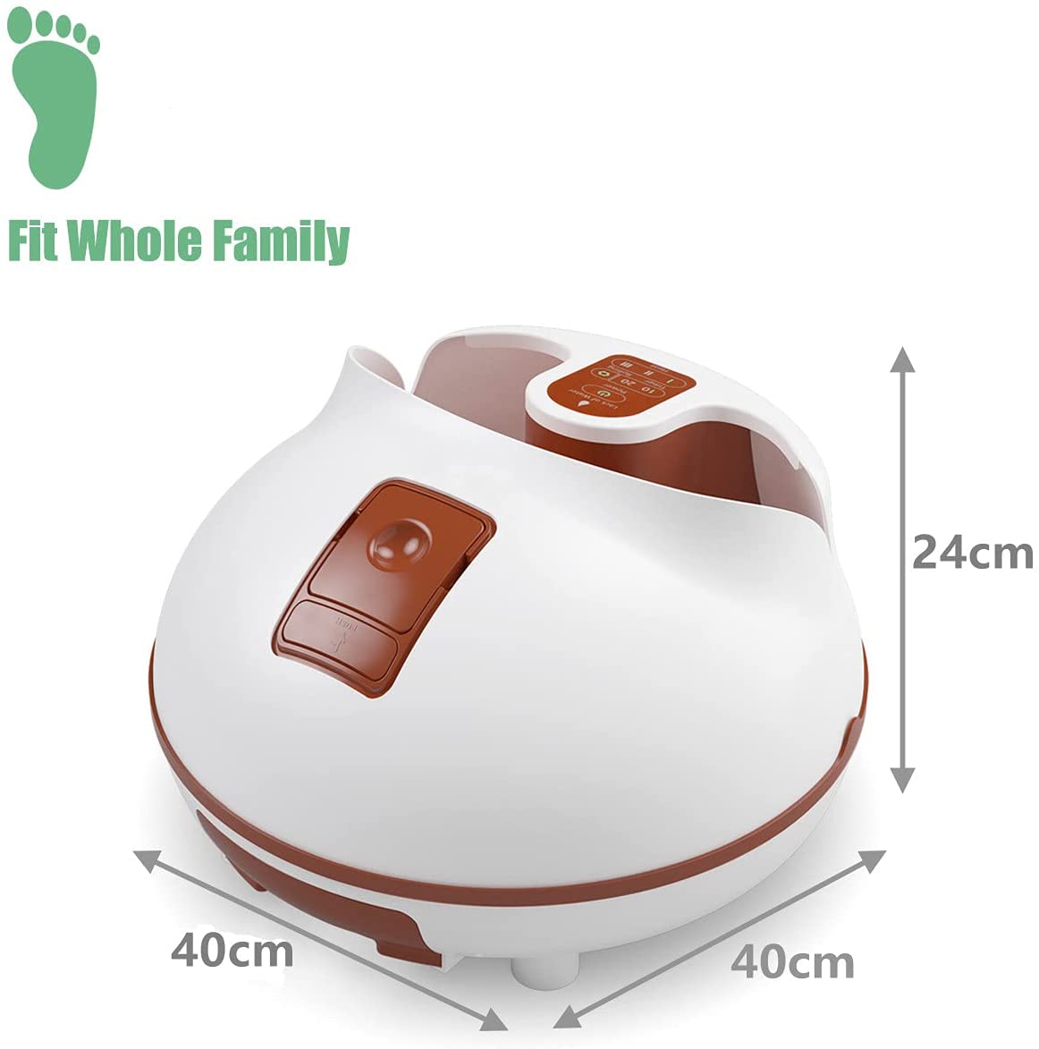Electric Steam Foot Spa with Massager-Brown