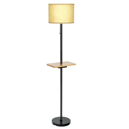 Modern Floor Lamp with Tray Table and USB Charging Ports