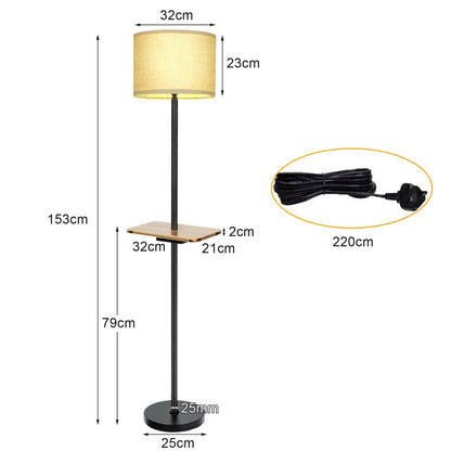 Modern Floor Lamp with Tray Table and USB Charging Ports
