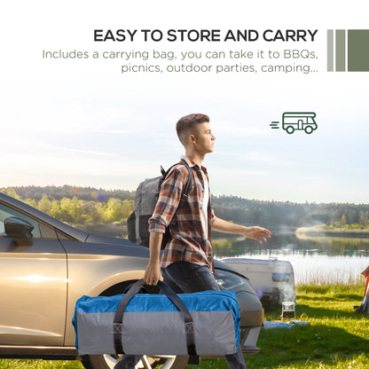 Outsunny 3.5 x 3.5M 6-8 Person Camping Gazebo, Outdoor Event Shelter Dome Tent Garden Sun Shelter Patio Spire Arc Pavilion Camp Sun Shade, Green