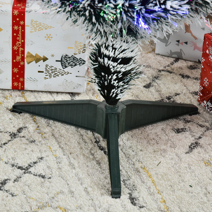 HOMCOM 3ft 90cm Green/White Artificial Christmas Tree W/ Prelit LED