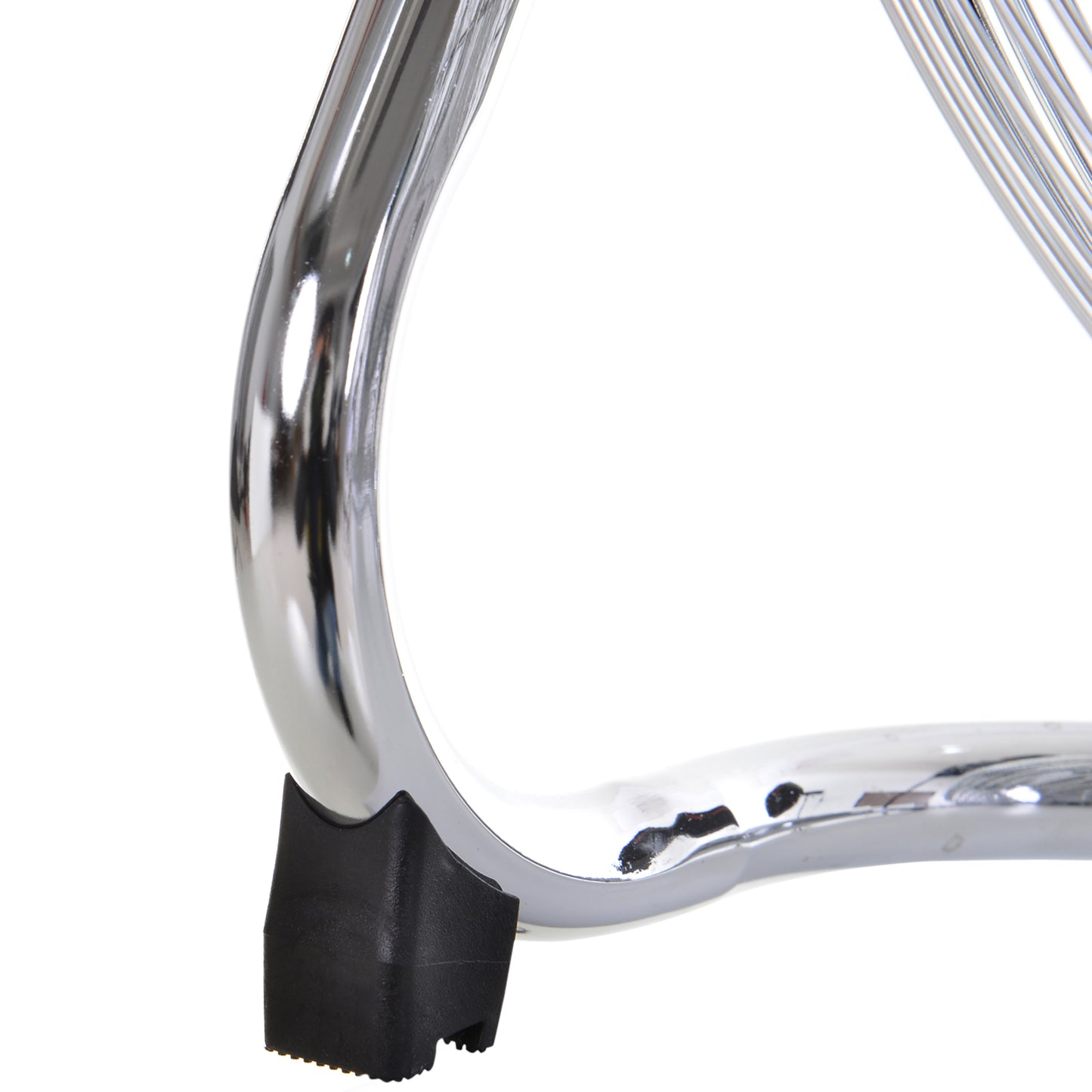 HOMCOM 20" Chrome Metal Floor Standing Fan with Tilting, High Velocity, 3 Speed, Portable Gym Fan for Home Office, Silver