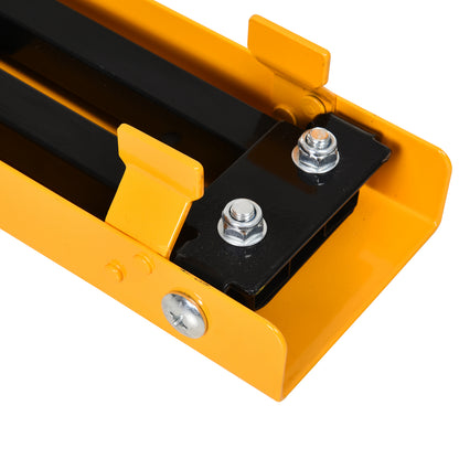 HOMCOM 2-Piece Saw Horse Material Support Steel Organizer Heavy Duty 125kg Non-Slip Cushion Side Grip Handle Foldable Design Saving Space