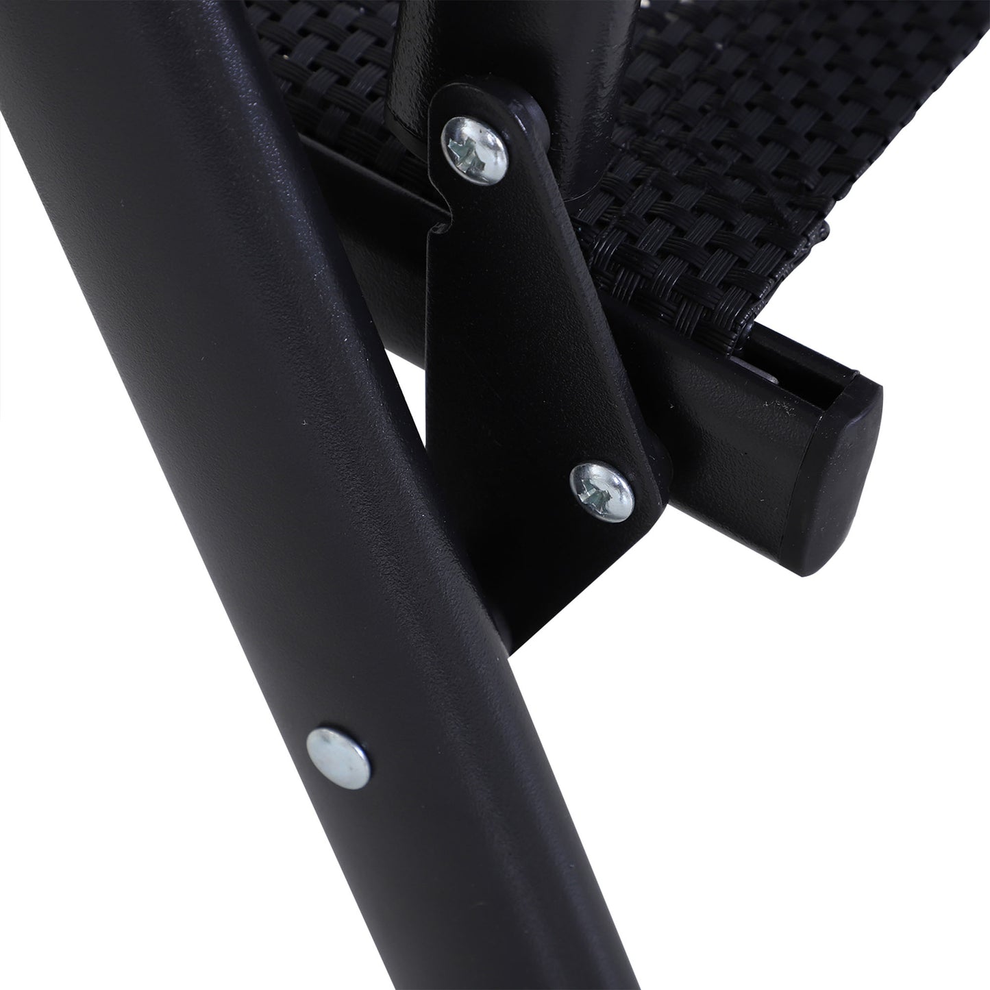 Outsunny Set of Six Folding Garden Chairs - Black