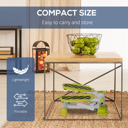 HOMCOM Portable Mini Stepper Exercise Legs Arms Thigh Toner Workout Toning Machine Fitness Stair Steps, White