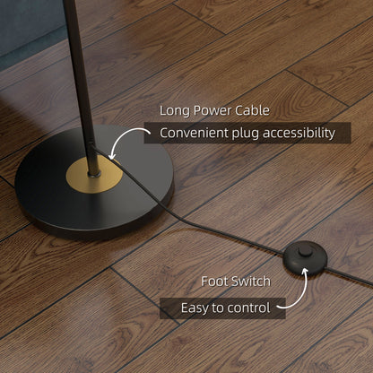 HOMCOM Tree Floor Lamp for Living Room Bedroom with 3 Light, Modern Standing Lamp, (Bulb not Included), 162cm, Grey