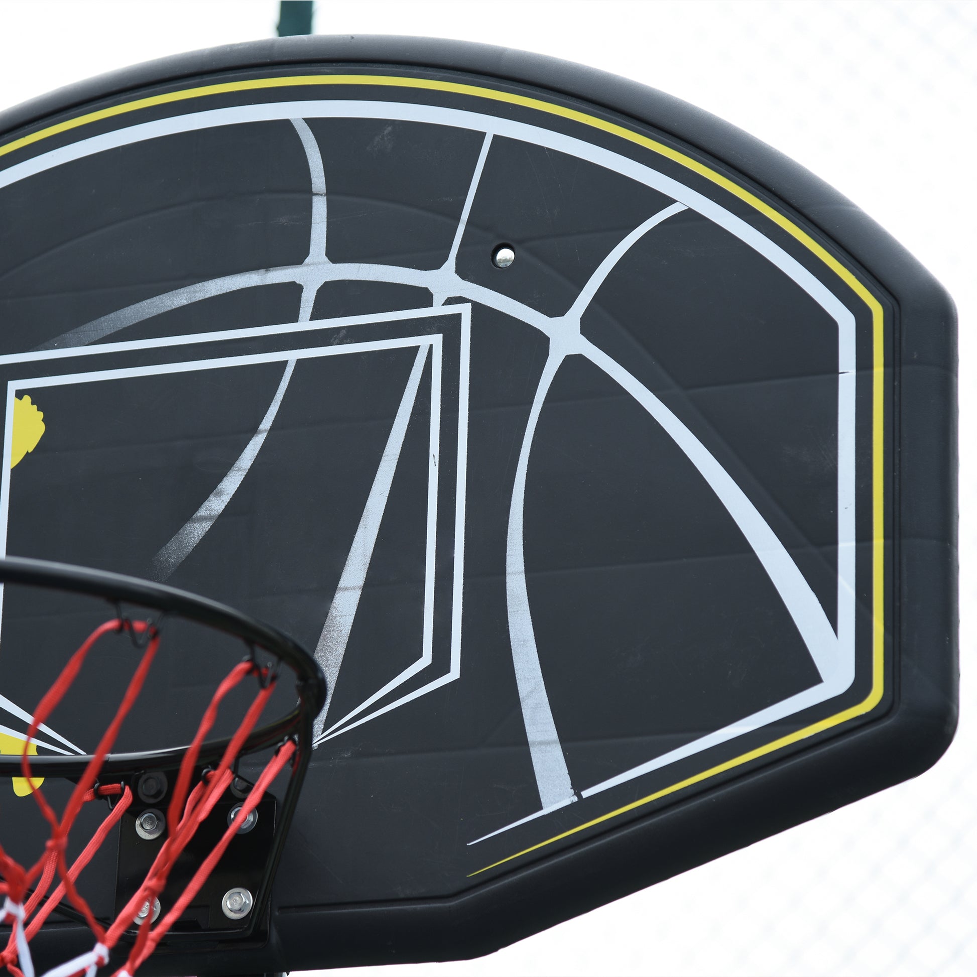 HOMCOM Fully Adjustable Free Standing Portable Basketball Stand Garage Net Hoop Backboard Outdoor Adult Senior Sports Fun Games w/ Wheels