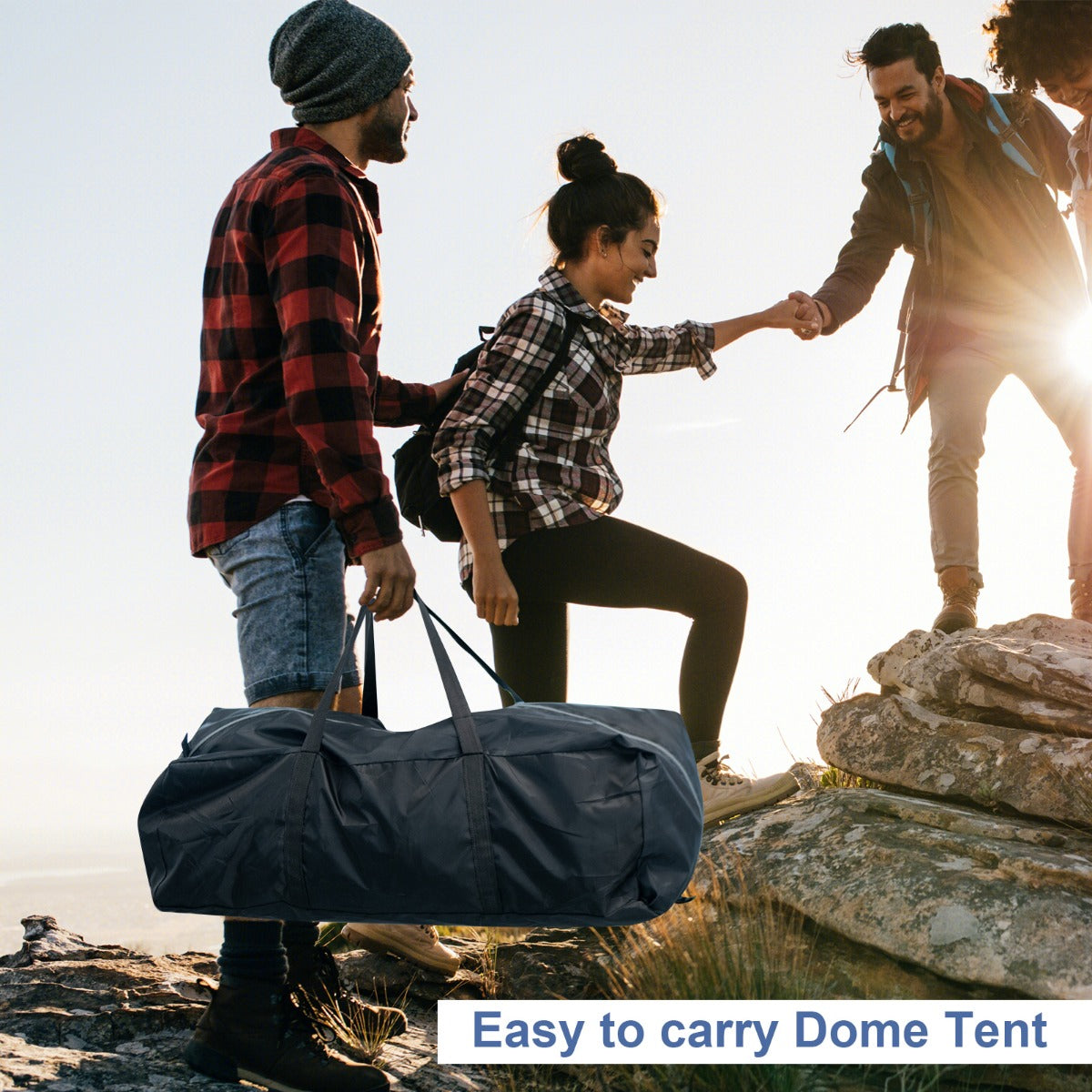 417x300x183cm Double Layers Dome Tent with Screen Roome Porch