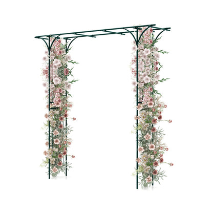 Metal Archway for Climbing Plants for Wedding Ceramony Party Backyard-Green