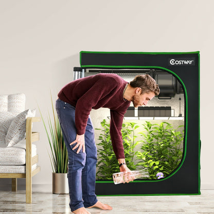 Hydroponic Plant Tents with Vents and Removable Floor Tray-Size 1