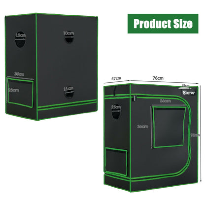 Hydroponic Plant Tents with Vents and Removable Floor Tray-Size 1