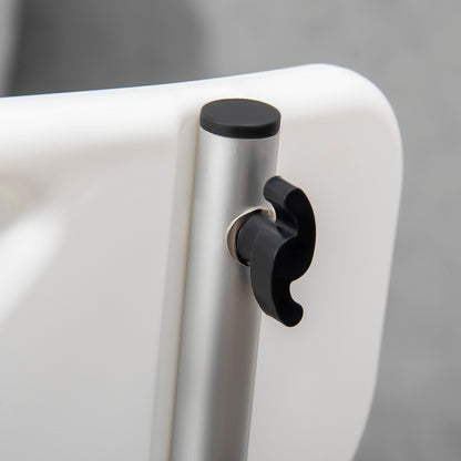 HOMCOM Shower Chair for the Elderly and Disabled, 6-Level Height Adjustable Shower Stool with Backrest, Curved Seat, Anti-slip Foot Pads, Green