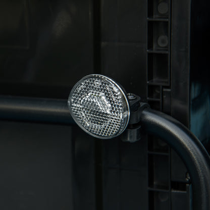 HOMCOM Steel Trailer for Bike, Bicycle Cargo Trailer with 65L Storage Box and Foldable Frame, Max Load 40KG, Black