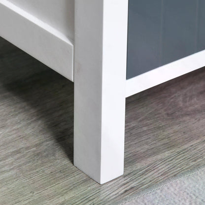 HOMCOM 3 Drawer Storage Tower, Dresser Chest with Wood Top, Organizer Unit for Closets Bedroom Nursery Room Hallway