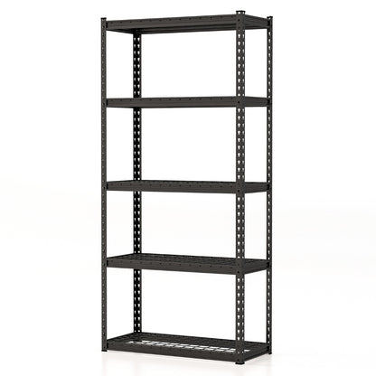 Heavy Duty Wire Storage Racks with Anti-slip Foot Pad for Warehouse Kitchen-Black