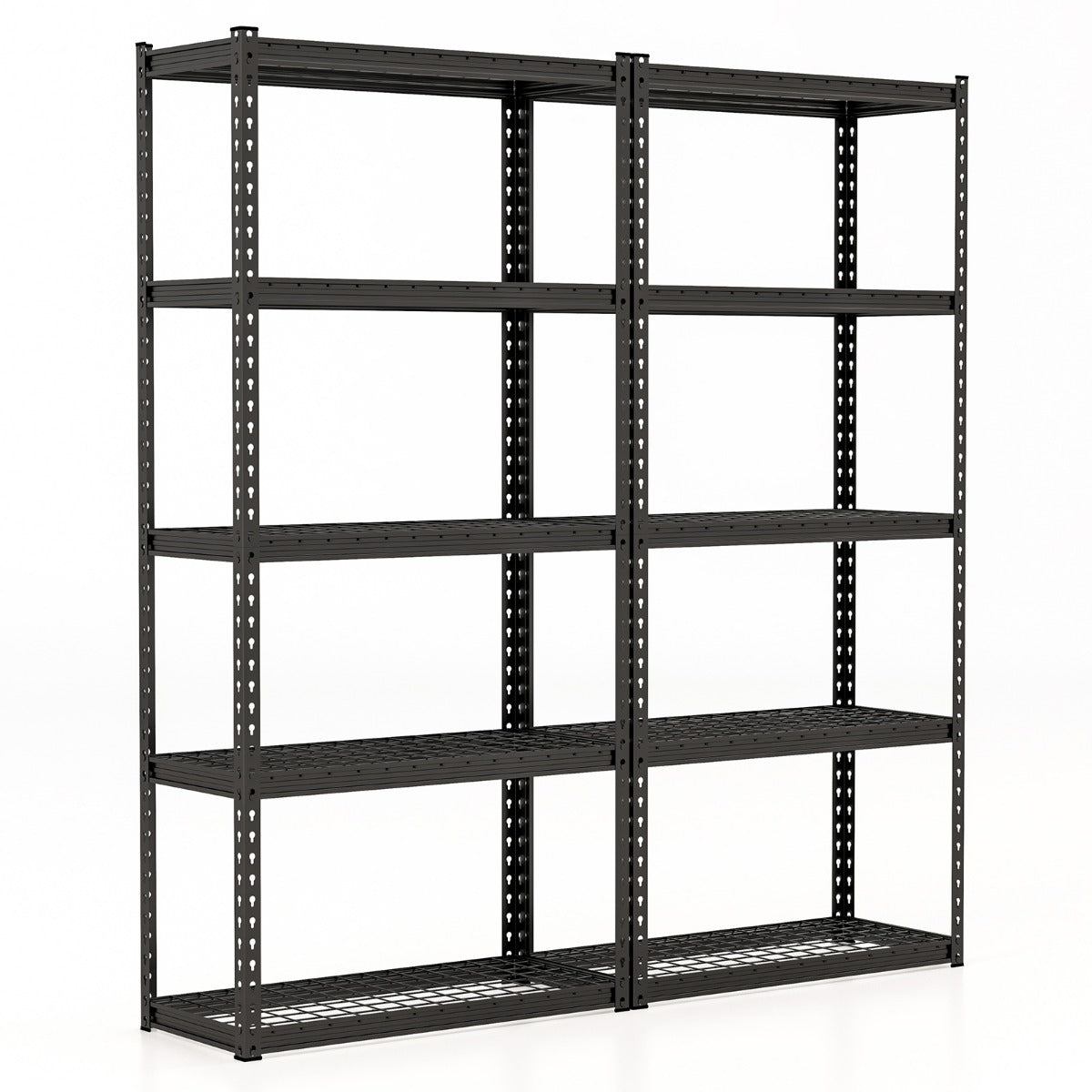 Heavy Duty Wire Storage Racks with Anti-slip Foot Pad for Warehouse Kitchen-Black