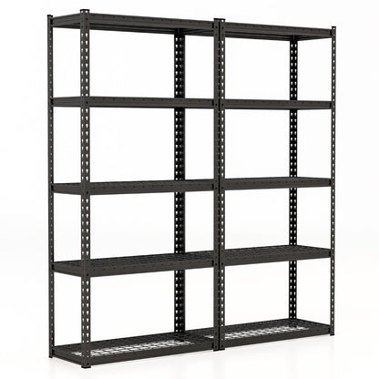 Heavy Duty Wire Storage Racks with Anti-slip Foot Pad for Warehouse Kitchen-Black
