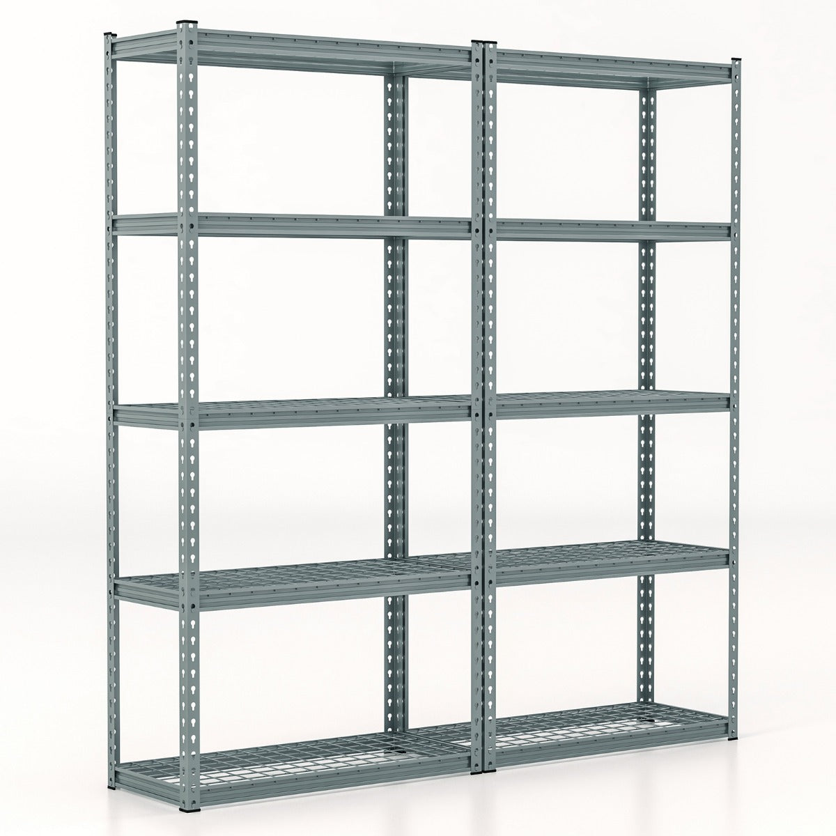 Heavy Duty Wire Storage Racks with Anti-slip Foot Pad for Warehouse Kitchen-Grey