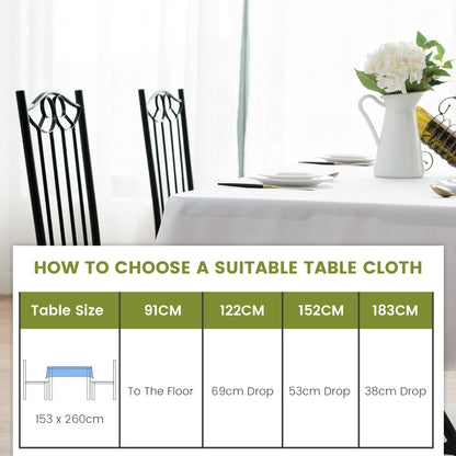 10 Pieces Package 100% Polyester Tablecloth-White