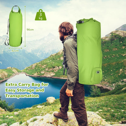 Camping Sleeping Pad with carrying Bag for Traveling Hiking-Green