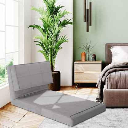 5-Position Adjustable Convertible Flip Chair with Ergonomic Back Support-Grey