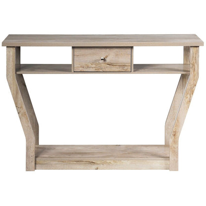 Wooden Slim Console Table with Anti-Tipping Device-Grey