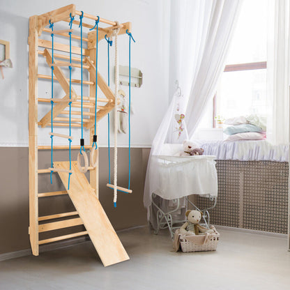 Swedish Ladder Set Wooden Gymnastics Wall Gym with Climbing Frame