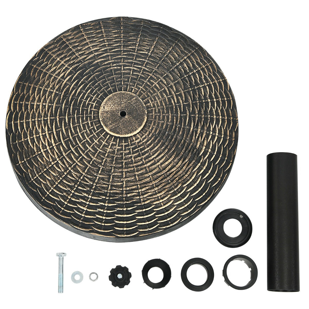 38mm/ 48mm Outdoor Resin Parasol Base with Adjustable Knob