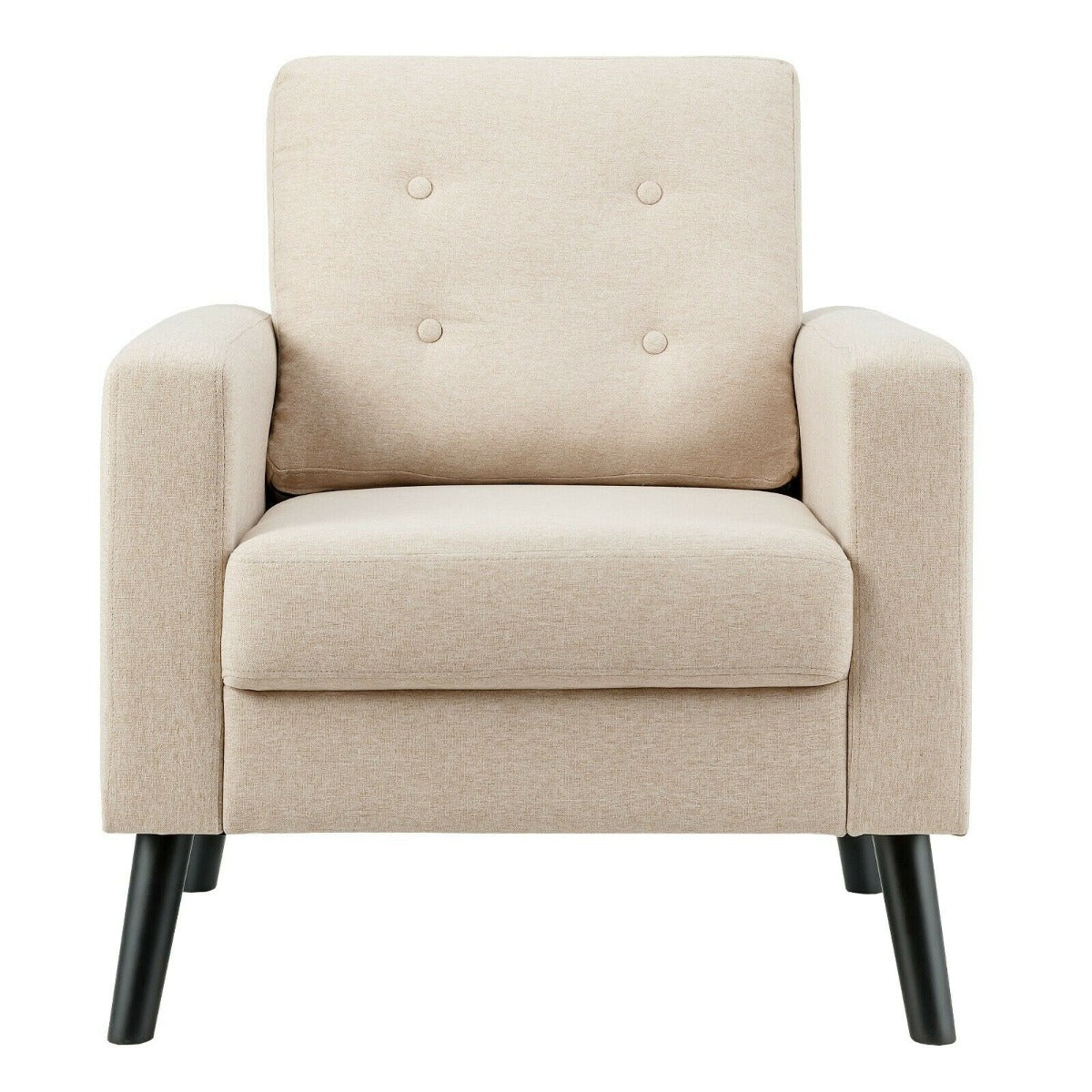 Modern Upholstered Accent Sofa Chair for Living Room-Beige