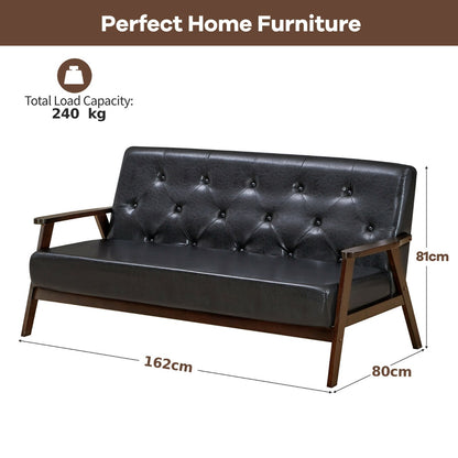 Single/3-Seater Accent PU Leather Sofa Chair for Living Room-Size 2