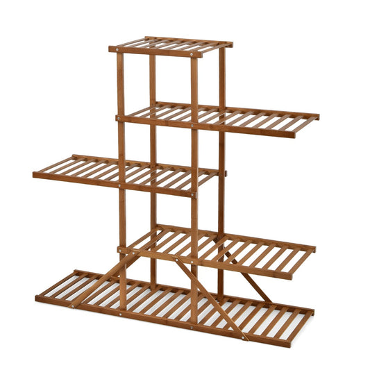 5-Tier Floor-standing Flower Rack for Indoor Outdoor-Brown