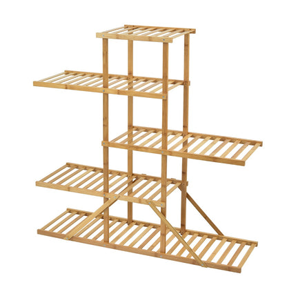 5-Tier Floor-standing Flower Rack for Indoor Outdoor-Natural
