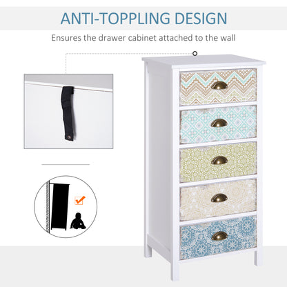 HOMCOM Storage Chest Unit, 46Wx34Dx94H cm-White