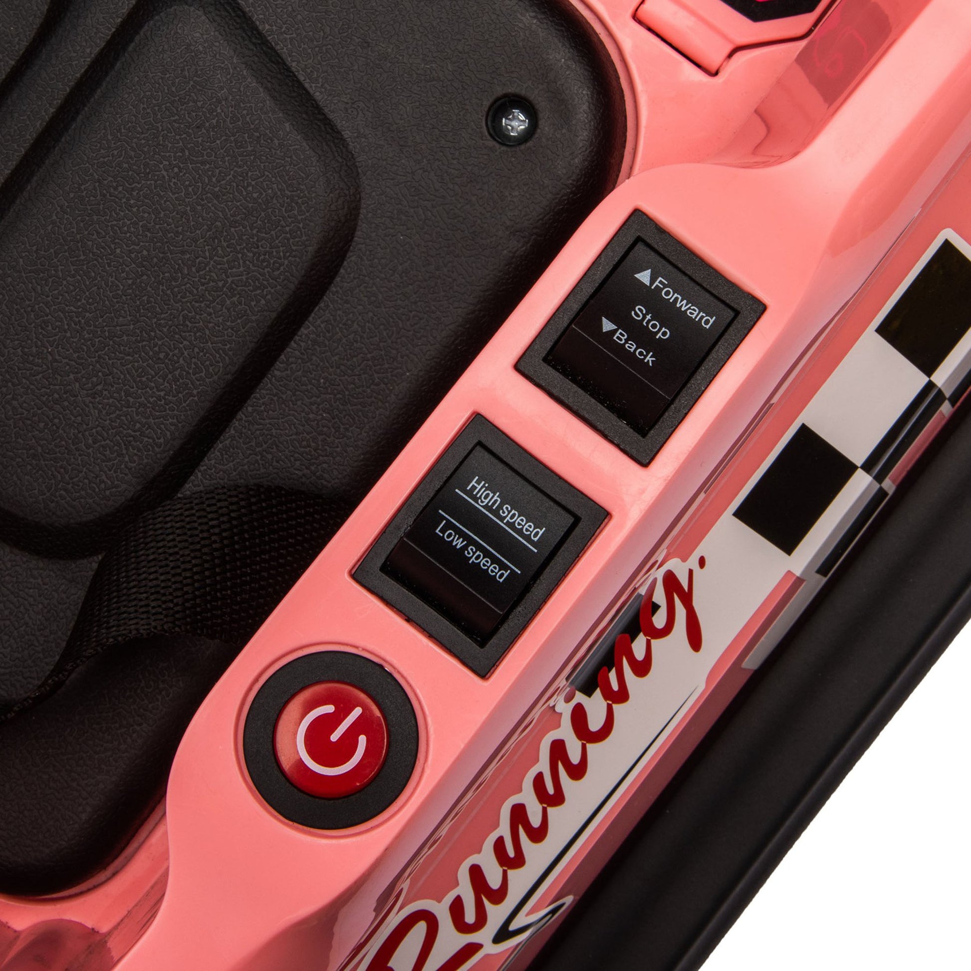 HOMCOM Electric Kids Bumper Car, 6V 360-Degree Rotation Waltzer Car, Battery Powered Ride on Car w/ 2 Speeds, Music, Horn, Gift for 18-48 Months, Pink