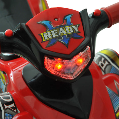 HOMCOM Kids Ride On Quad Bike, 60Lx38Wx42H cm-Red