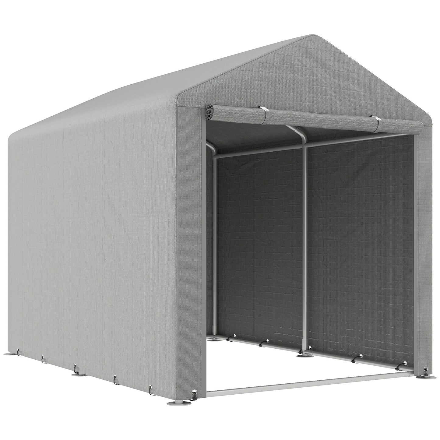 Outsunny 1.6 x 2.2m Garden Storage Shed Tent, with Accessories - Light Grey
