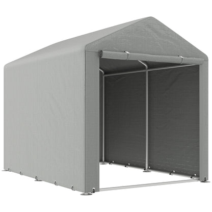 Outsunny 1.6 x 2.2m Garden Storage Shed Tent, with Accessories - Light Grey
