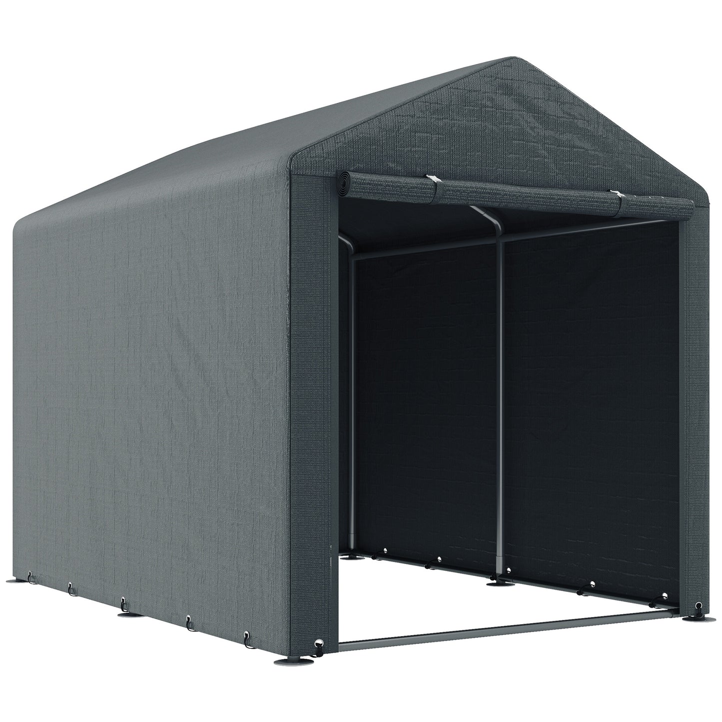 Outsunny 1.6 x 2.2m Garden Storage Shed Tent, with Accessories - Dark Grey