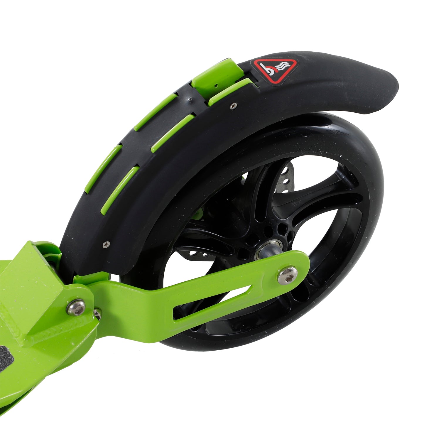 HOMCOM Teens Adult Kick Scooter Foldable Adjustable Aluminum Ride On Toy For 14+ w/ Dual Brake System, Shock Mitigation System - Green 95.5-110.5H CM