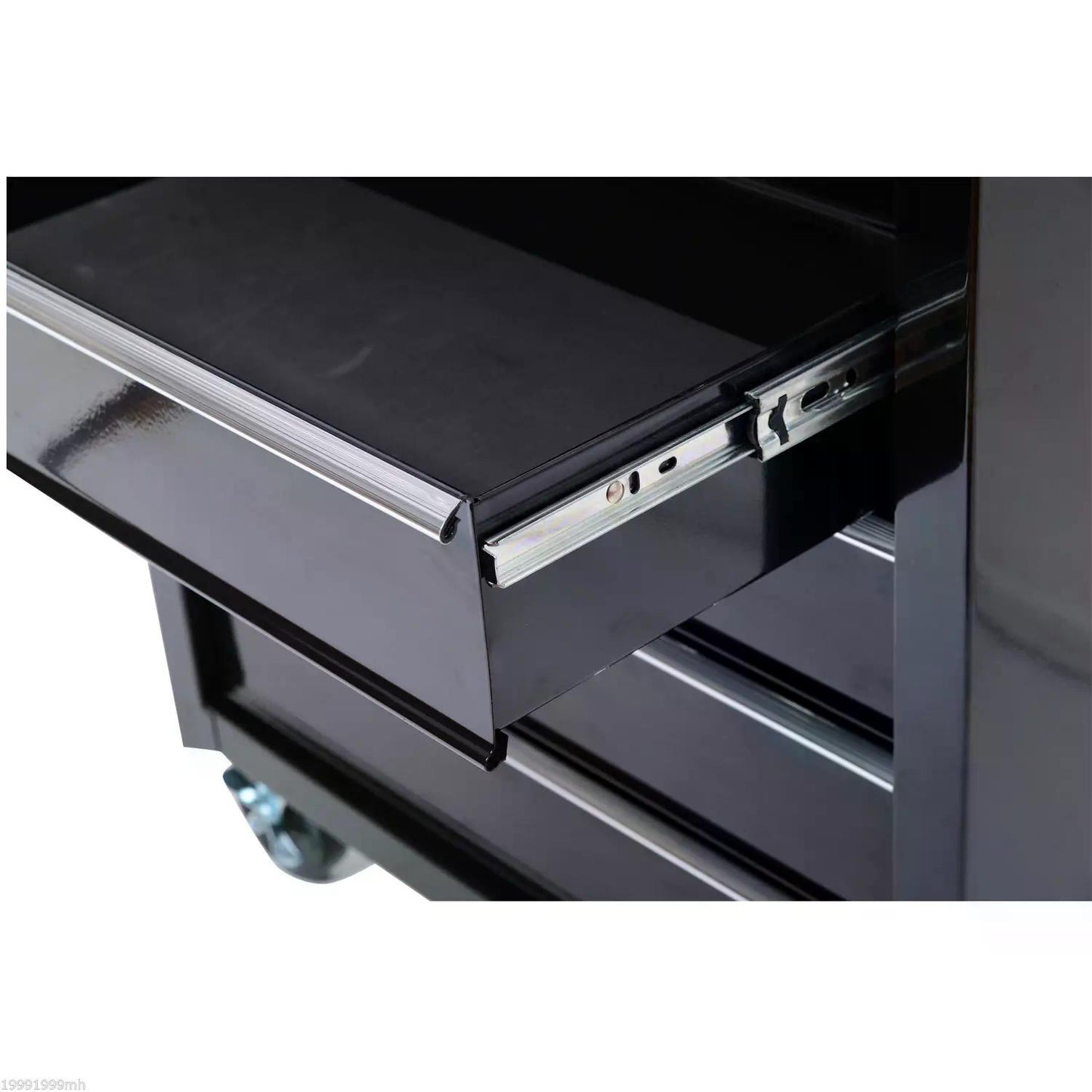 HOMCOM Cold Rolled Steel 5-Drawer Rolling Tool Storage Cabinet Tool Chest Black