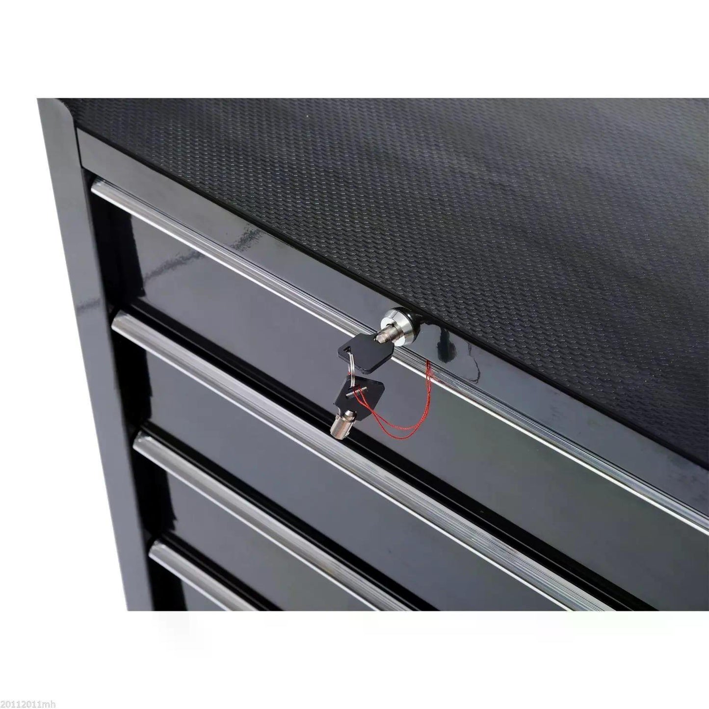 HOMCOM Cold Rolled Steel 5-Drawer Rolling Tool Storage Cabinet Tool Chest Black