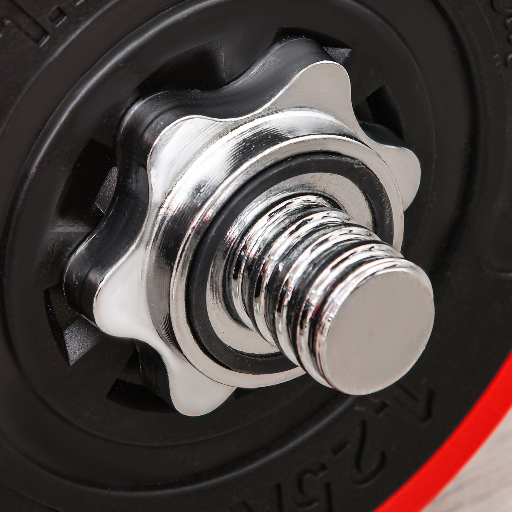 HOMCOM 30KGS Two-In-One Dumbbell & Barbell Adjustable Set Strength Muscle Exercise Fitness Plate Bar Clamp Rod Home Gym Sports Area