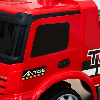 HOMCOM 3-in-1 Ride On Car Licensed Mercedes-Benz Truck Stroller Toddler Under Seat Storage Handle Steering Wheel Horn for Baby 12 - 36 Months Red