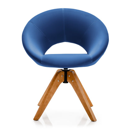 360° Swivel Velvet Accent Chair for Living Room, Bedroom and Office-Blue