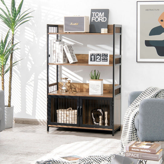 Industrial Freestanding Storage Cabinet with 2 Door Cabinets-3-Tier