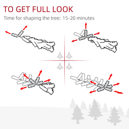 HOMCOM Artificial Christmas Tree, 1.5M-Green 