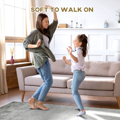 HOMCOM Grey Rug, Modern Abstract Area Rugs, Decorative Carpet for Living Room, Bedroom, Dining Room, 230 x 160cm