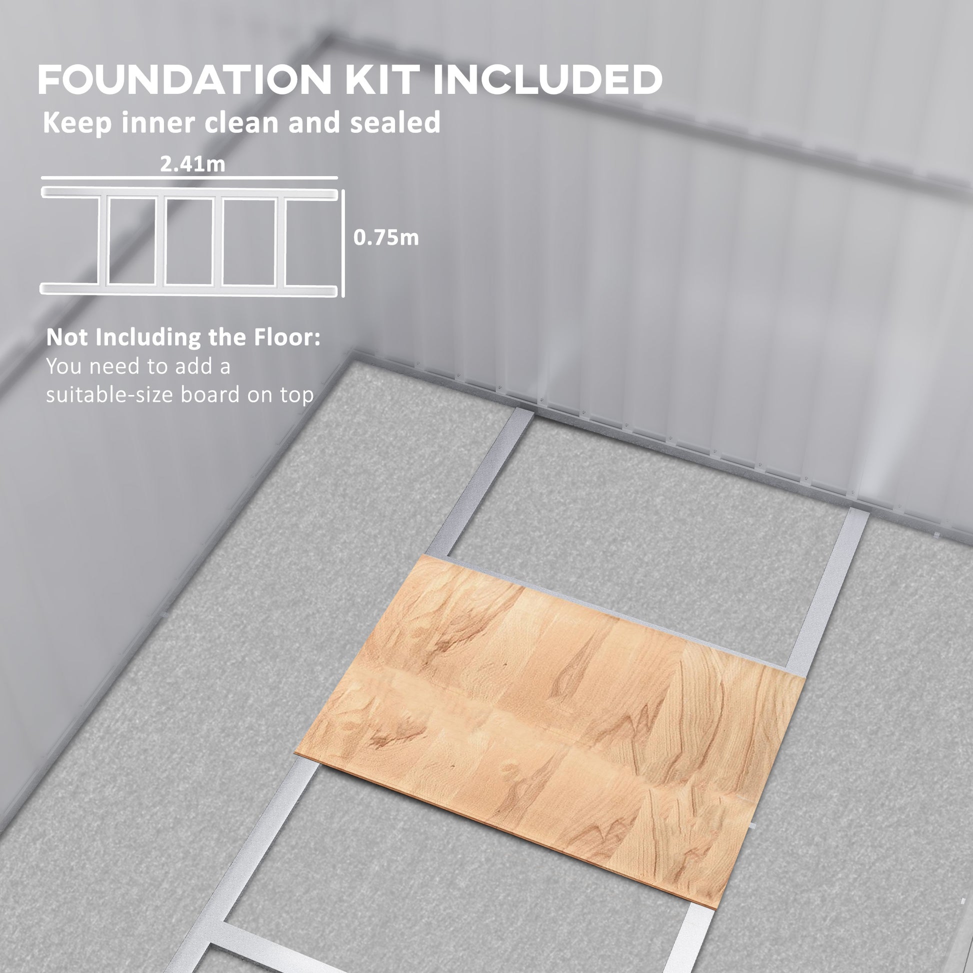 Outsunny 8.5 x 6ft Storage Shed Galvanised Steel Garden Shed, Metal Shed with Foundation Kit, Window, Lockable Wide Doors and Air Vents for Outdoor Patio, Green