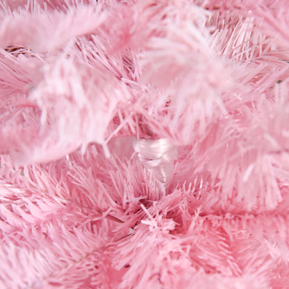 HOMCOM 4FT Pop-up Artificial Christmas Tree Holiday Xmas Holiday Tree Decoration with Automatic Open for Home Party, Pink